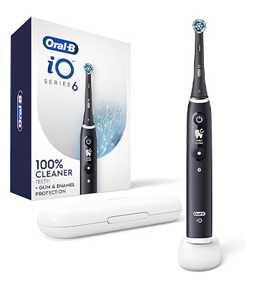 Black electric toothbrush and package